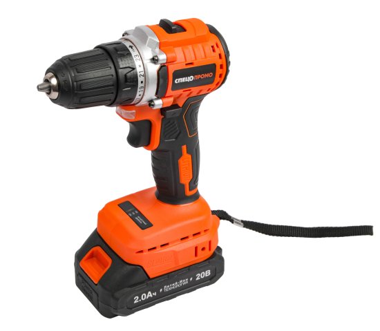 Дрель-шуруповерт аккумуляторная бесщеточная Спец Промо БДА-20-ПБ, 20 В Li-ion 2x2 Ач