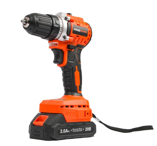 Дрель-шуруповерт аккумуляторная бесщеточная Спец Промо БДА-20-ПБ, 20 В Li-ion 2x2 Ач