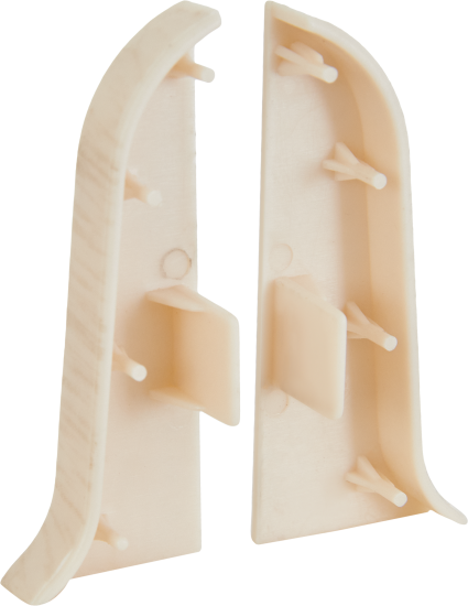 Заглушки для плинтуса «Дуб Силк», высота 62 мм, 2 шт.