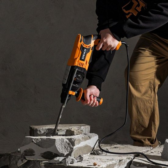 Перфоратор сетевой SDS-plus Deko DKH1350W 084-1032, 1350 Вт, 3.2 Дж