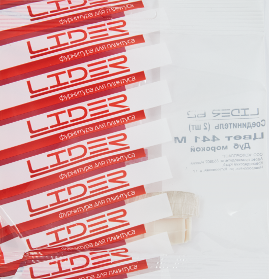 Соединитель для плинтуса «Дуб Морской», высота 62 мм, 2 шт.