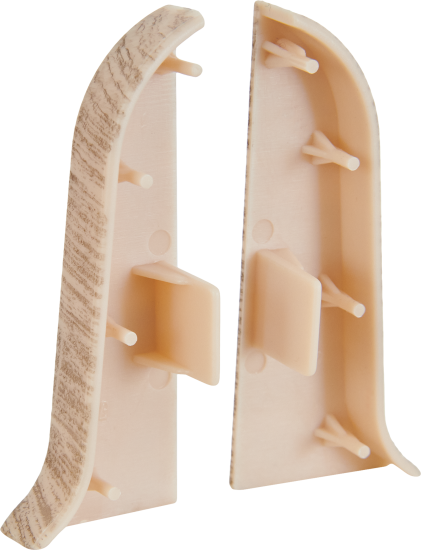 Заглушки для плинтуса «Дуб Деревенский», высота 62 мм, 2 шт.