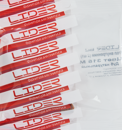 Угол внутренний для плинтуса «Дуб Натуральный», высота 62 мм, 2 шт.