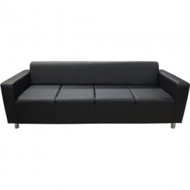 Четырехместный диван Мягкий Офис черный