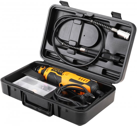 Гравер сетевой Deko ZKRT200E, 200 Вт и набор насадок 43 шт.