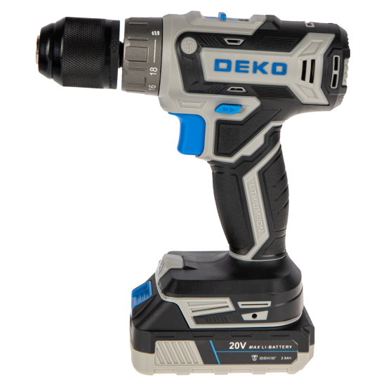 Дрель-шуруповерт аккумуляторная Deko ZKCD20V PRO 084-1005, 20 В Li-ion 2x2 Ач