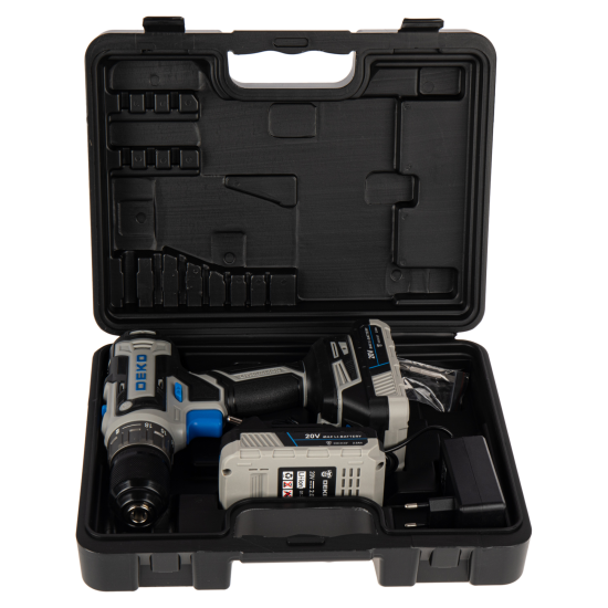 Дрель-шуруповерт аккумуляторная Deko ZKCD20V PRO 084-1005, 20 В Li-ion 2x2 Ач