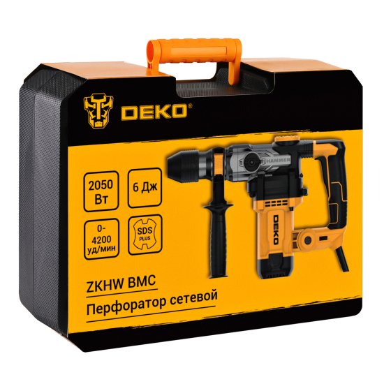 Перфоратор сетевой SDS-plus Deko ZKHW 084-1031, 2050 Вт, 6 Дж