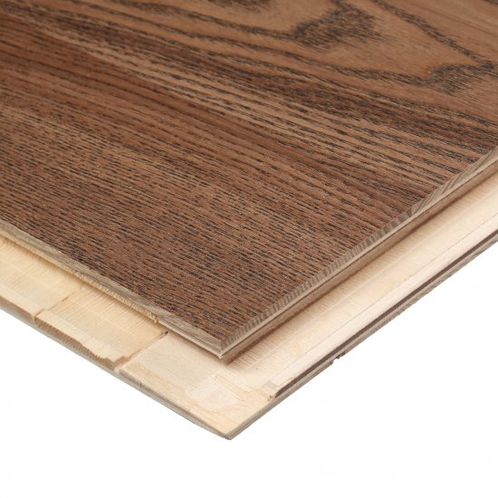 Паркетная доска Polarwood ясень электро 1,678 кв.м 14 мм трехполосная брашированная