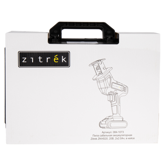 Пила сабельная аккумуляторная Zitrek ZKHS20 084-1073, 20 В Li-Ion 2x2 Ач