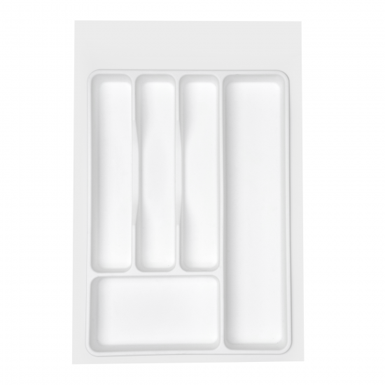 Лоток для столовых приборов 40 см пластик цвет белый