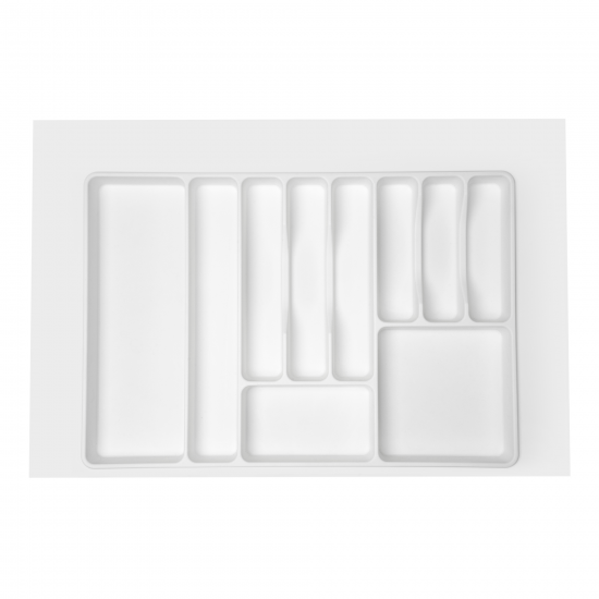 Лоток для столовых приборов 80 см пластик цвет белый