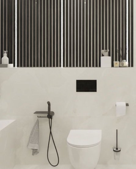 Комплект инсталляция с унитазом Oli Vikent Tornado 4 в 1 безободковый с микролифтом с клавишей Slim цвет черный