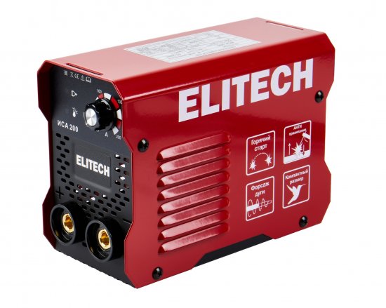 Сварочный аппарат инверторный Elitech ИСА200, 200 А, до 5 мм