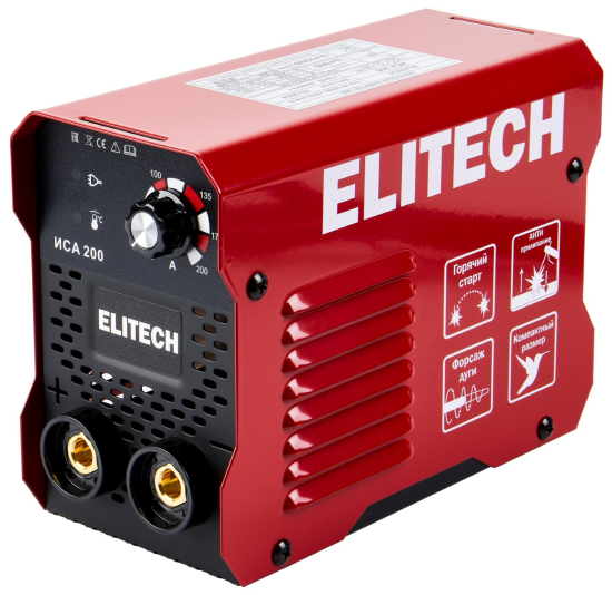 Сварочный аппарат инверторный Elitech ИСА200, 200 А, до 5 мм