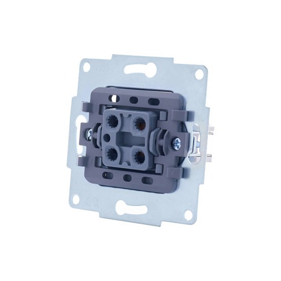 Выключатель Lezard Vesna одноклавишный встраиваемый белый проходной (742-0288-105)