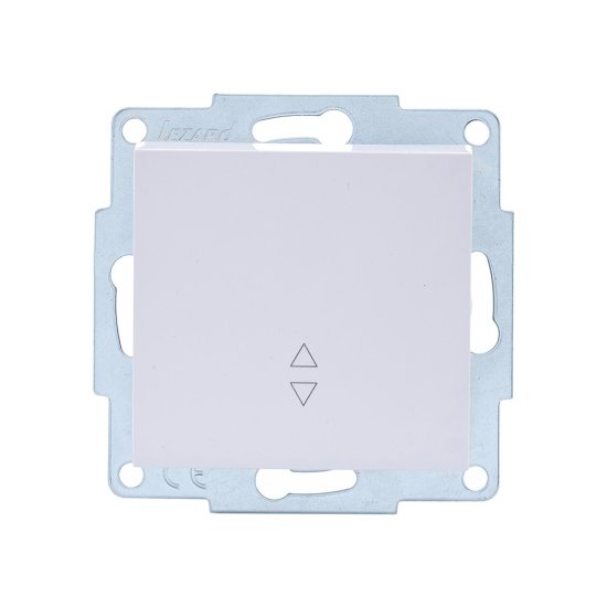 Выключатель Lezard Vesna одноклавишный встраиваемый белый проходной (742-0288-105)