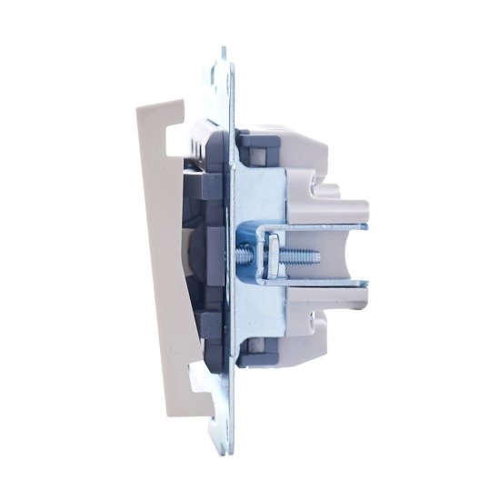 Выключатель Lezard Vesna одноклавишный встраиваемый крем проходной (742-0388-105)