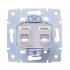 Розетка компьютерная Lezard Vesna встраиваемая белая 2хRJ45 (742-0288-141)