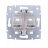 Розетка компьютерная Lezard Vesna встраиваемая белая 2хRJ45 (742-0288-141)