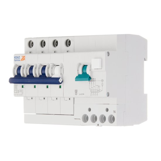 Автомат дифференциальный КЭАЗ OptiDin VD63 25А 3P+N тип AC 30 мА 6 кА (103478)