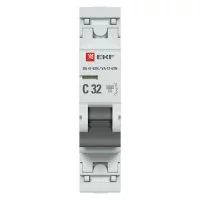 Автоматический выключатель модульный EKF PROxima ВА 47-63N 1P 32А тип C 6 кА 230 В (M636132C)