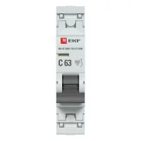 Автоматический выключатель модульный EKF PROxima ВА 47-63N 1P 63А тип C 6 кА 230 В (M636163C)
