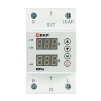 Реле напряжения модульное EKF PROxima (MRVA-63A) 230 В 63 А тип AC 4P+N с дисплеем
