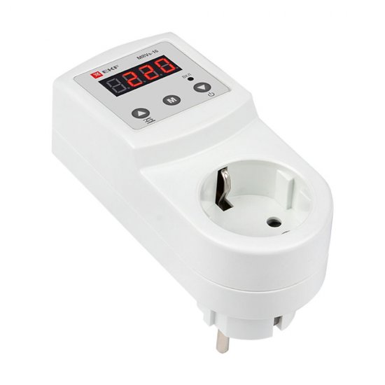 Реле напряжения EKF PROxima 230 В 16 А тип AC розеточное цифровое (MRVs-16)