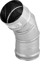 Отвод для дымохода D110 221x180 мм нержавеющая сталь AISI 430x0.5 мм