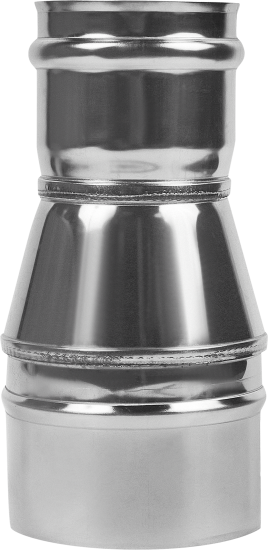 Переходник для дымохода D110 220x110 мм нержавеющая сталь AISI 430x0.5 мм