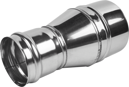 Переходник для дымохода D110 220x110 мм нержавеющая сталь AISI 430x0.5 мм