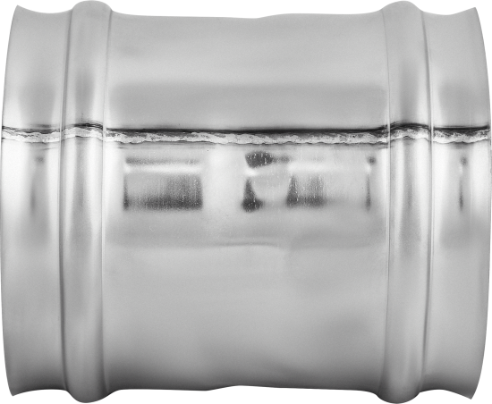 Переходник для дымохода D110 125x110 мм нержавеющая сталь AISI 430x0.8 мм