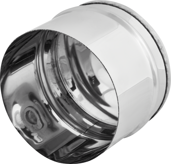 Конденсатоуловитель для дымохода D110 75x110 мм нержавеющая сталь AISI 430x0.5 мм