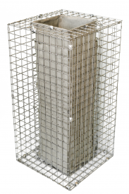 Габион - клумба 50x50x100 см оцинкованная сталь серый