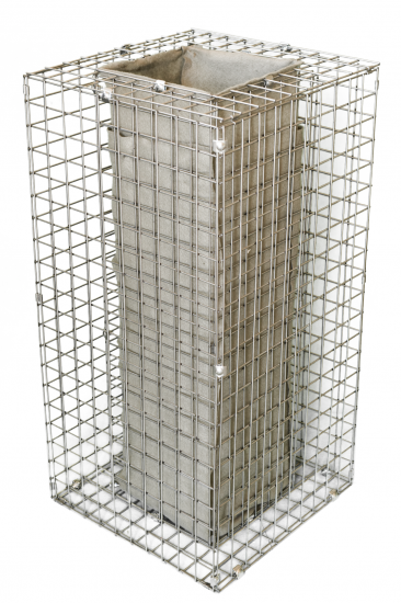 Габион - клумба 50x50x100 см оцинкованная сталь серый