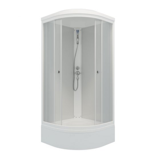 Душевая кабина Triton Ультра 90х90х231,5 см стекло прозрачное 4 мм со средним поддоном полукруг