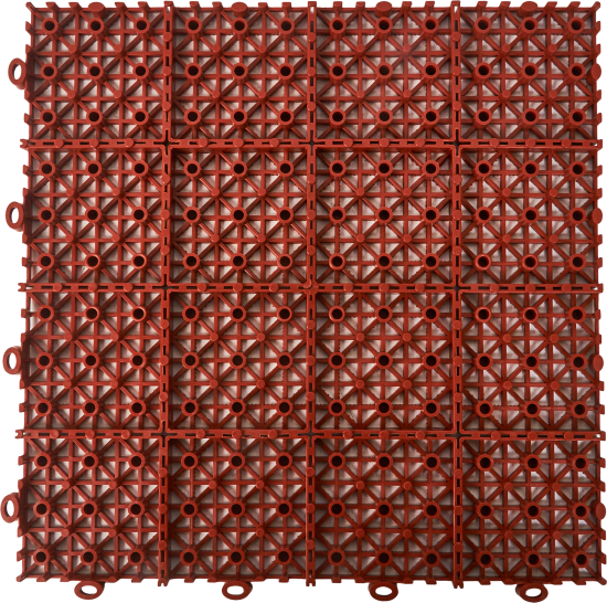 Модульное покрытие Pol Plast 30x30x1.1 см 9 шт 0.81 м² цвет коричневый