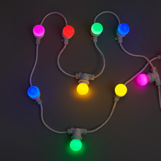 Гирлянда белт-лайт из лампочек Navigator электрическая 220 В 10 м под 40 ламп Е27 цвет белый, лампы не входят в комплект