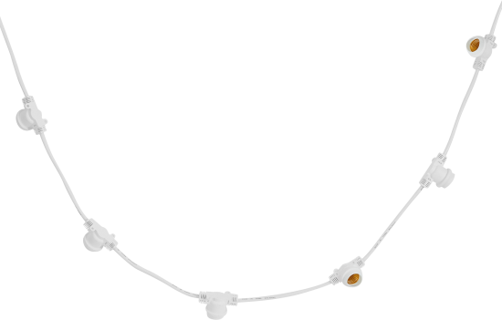 Гирлянда белт-лайт из лампочек Navigator электрическая 220 В 10 м под 40 ламп Е27 цвет белый, лампы не входят в комплект