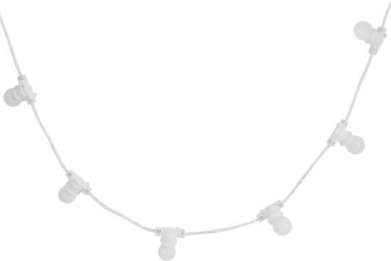 Гирлянда белт-лайт из лампочек Navigator электрическая 220 В 10 м под 40 ламп Е27 цвет белый, лампы не входят в комплект