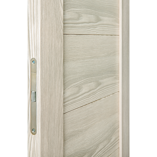 Дверь межкомнатная глухая с замком и петлями в комплекте Верано 90x200 см ПВХ цвет ривьера крем