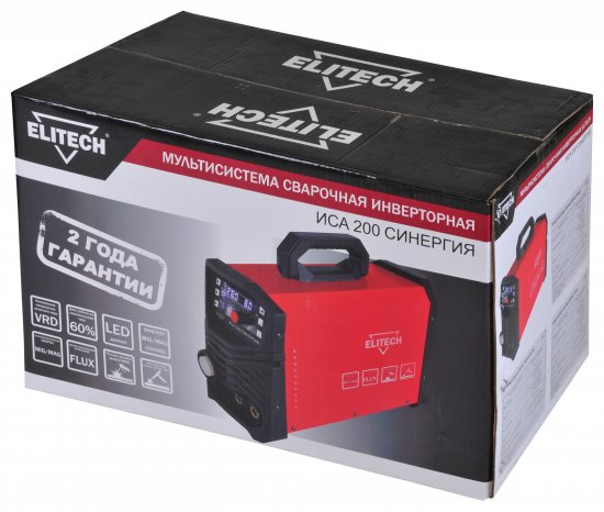 Сварочный полуавтомат инверторный Elitech ИСА 200, 200 А, до 4 мм
