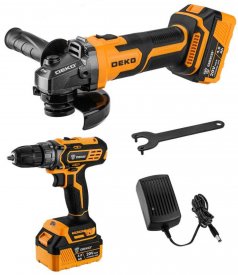 Набор аккумуляторного инструмента Deko дрель DKCD20 УШМ DKAG20125