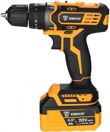 Набор аккумуляторного инструмента Deko дрель DKCD20 УШМ DKAG20125