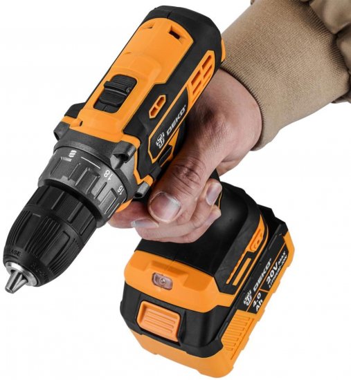 Набор аккумуляторного инструмента Deko дрель DKCD20 УШМ DKAG20125