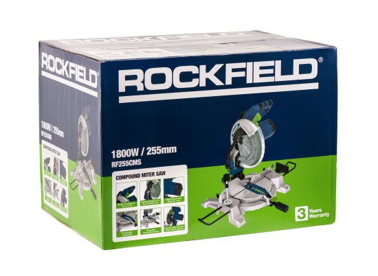 Пила торцовочная сетевая Rockfield RF255CMS, 1800 Вт, 255 мм