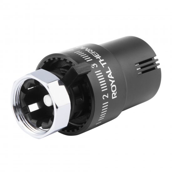 Термостатическая головка жидкостная Royal Thermo M30x1.5 черная