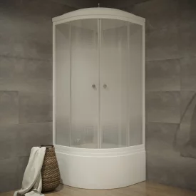 Душевая кабина Triton Лайт высокий поддон 1/4 круга 90x90 см