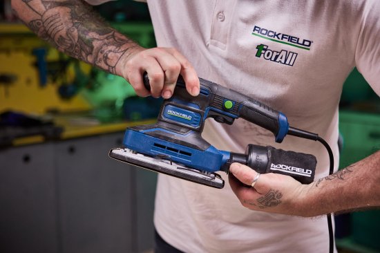 Вибрационная шлифмашина сетевая Rockfield RF26FS, 260 Вт, 90x187 мм